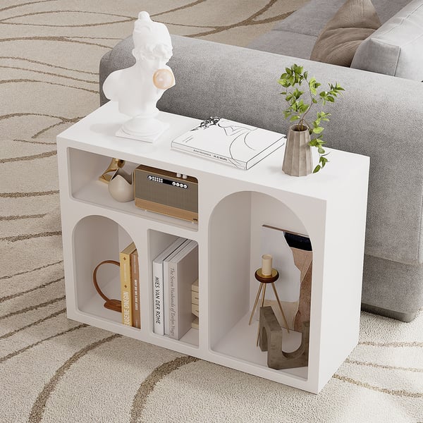 Codiys White Rectangle End Table