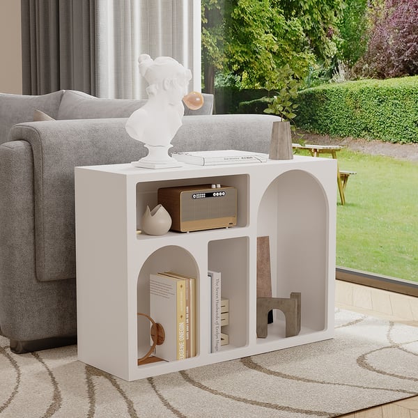 Codiys White Rectangle End Table