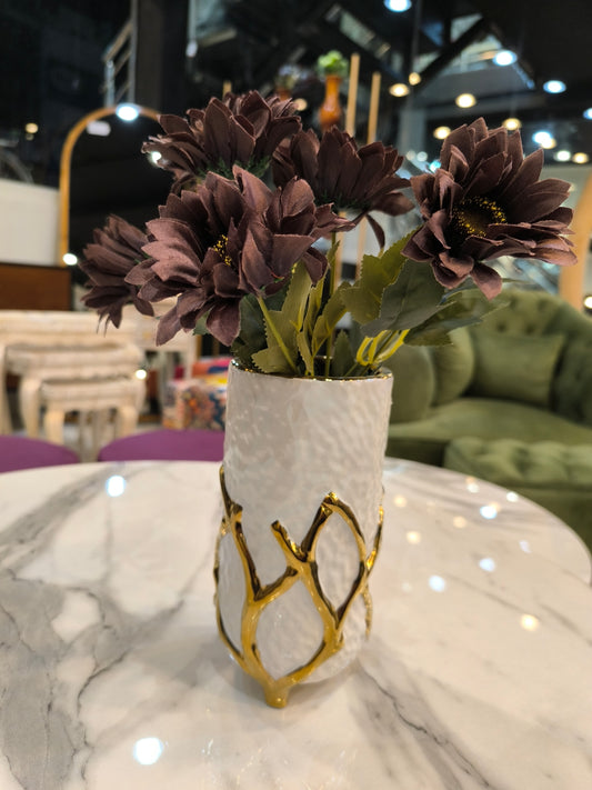 Ceramic vase with flower