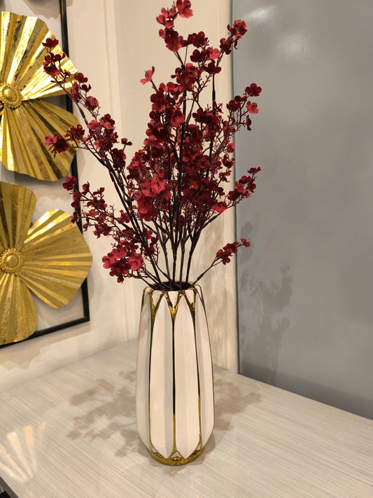 Ceramic vase with flowers