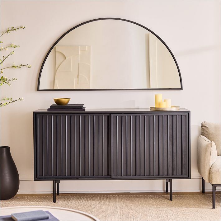 Half moon mirror