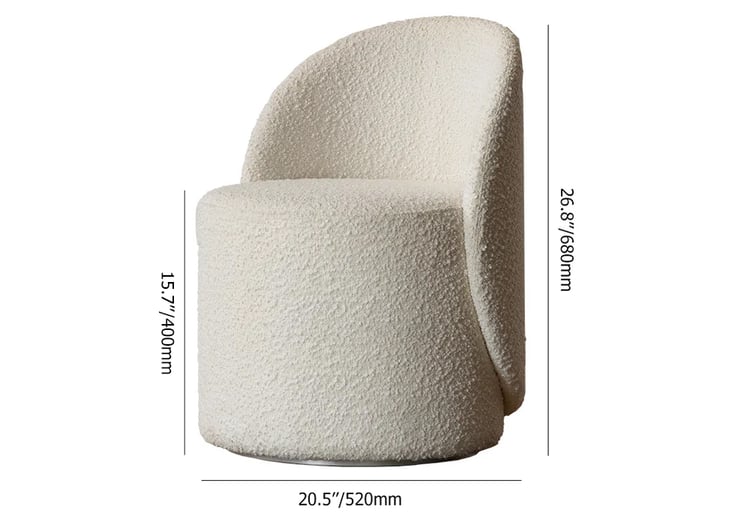 Nordic boucle stool