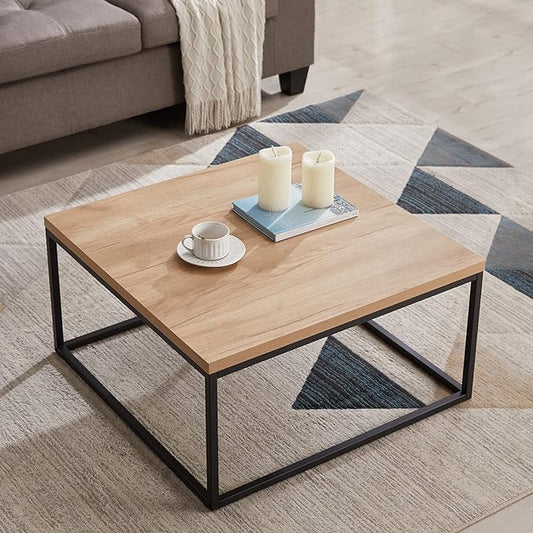 bella natural oak square coffee table