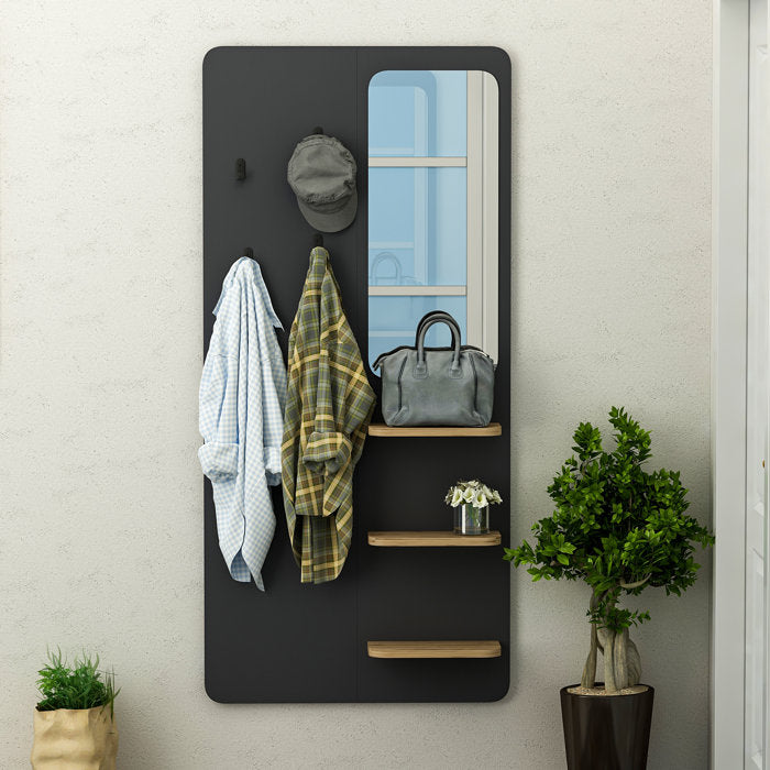 Holz hallway mirror & stand