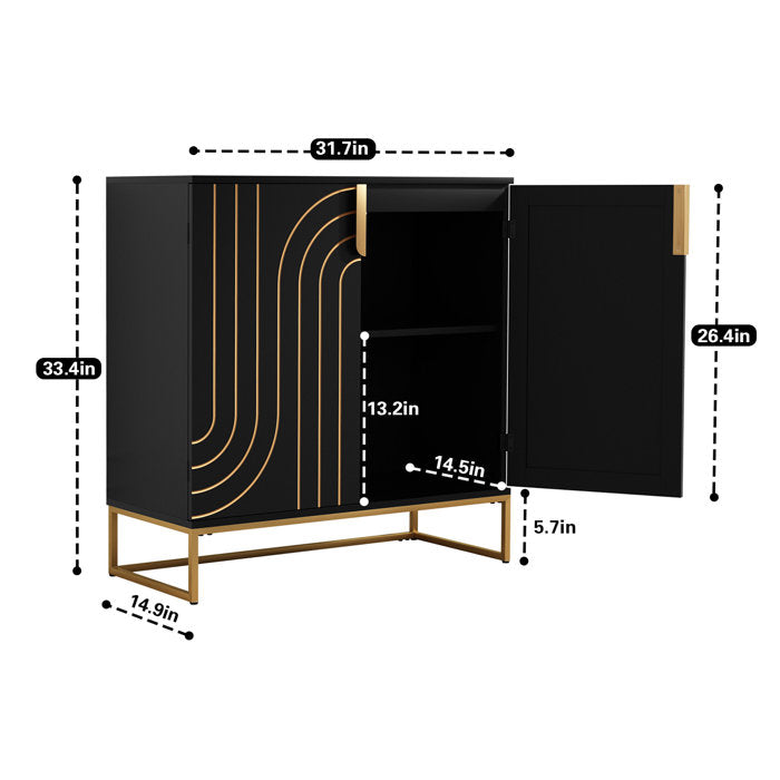 Noir buffet console