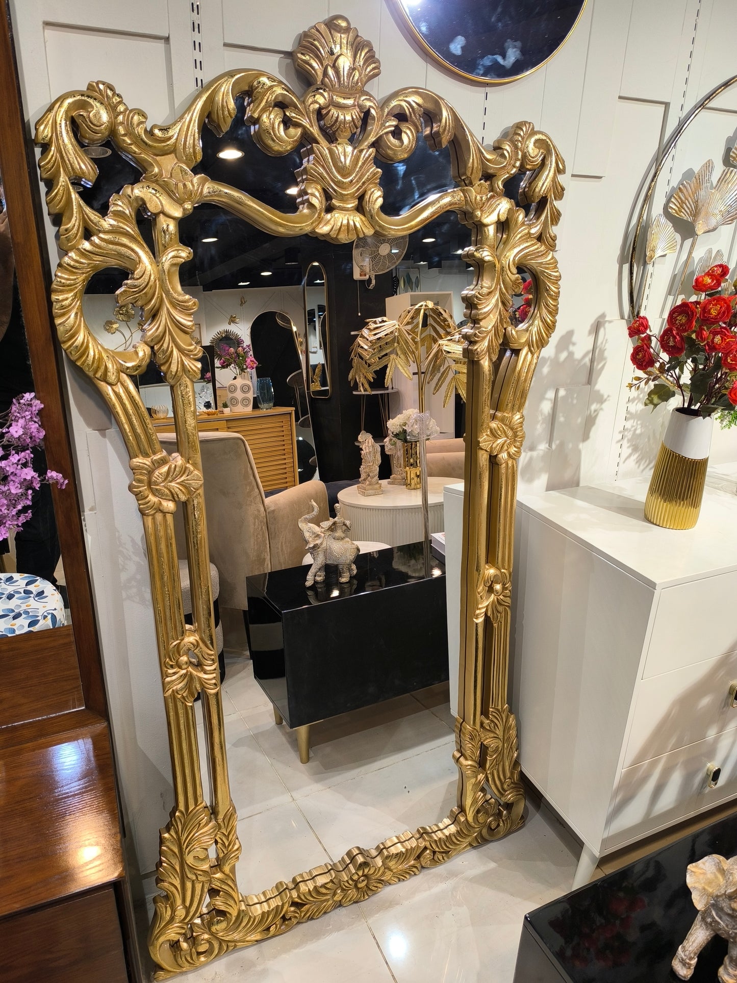 Diana carving mirror