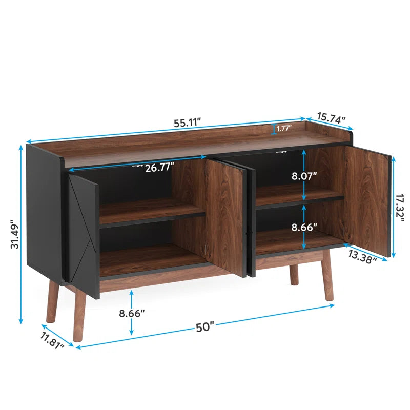 Kabai 55'' Sideboard Buffet Cabinet