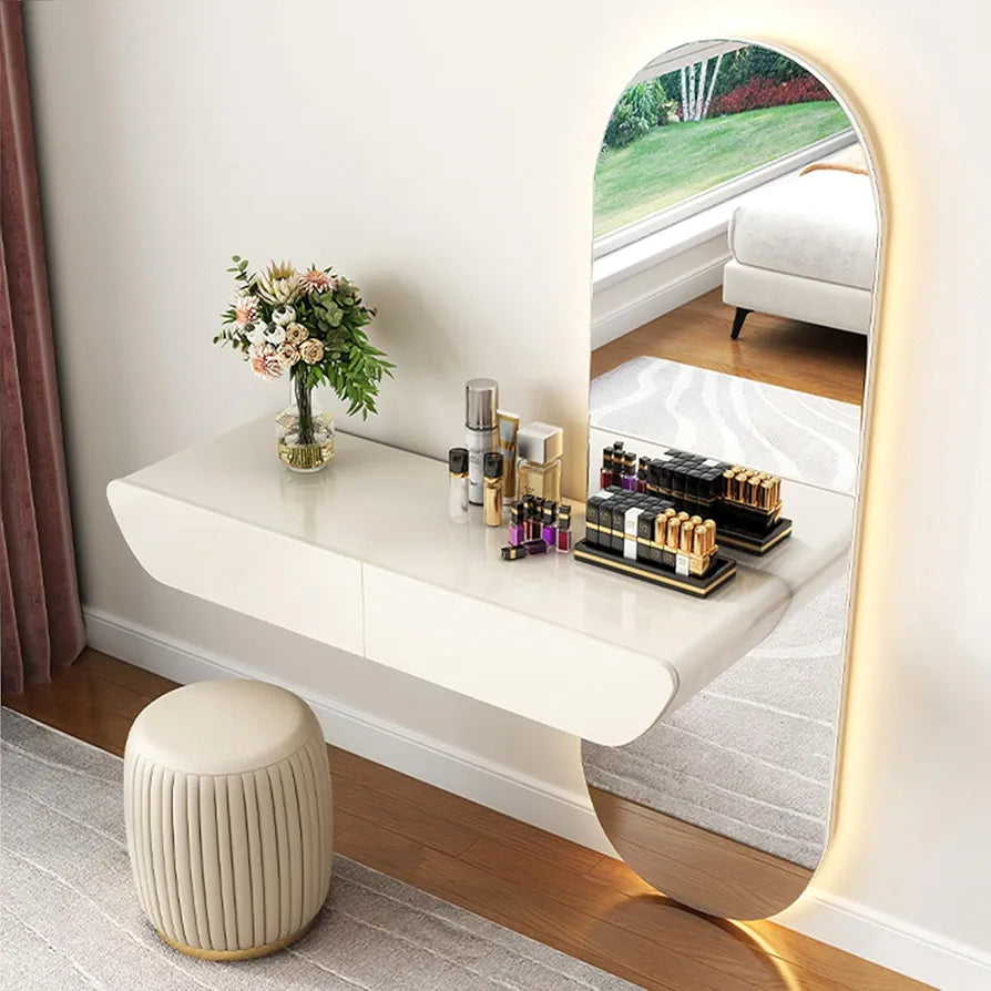 Gasper vanity desk with mirror