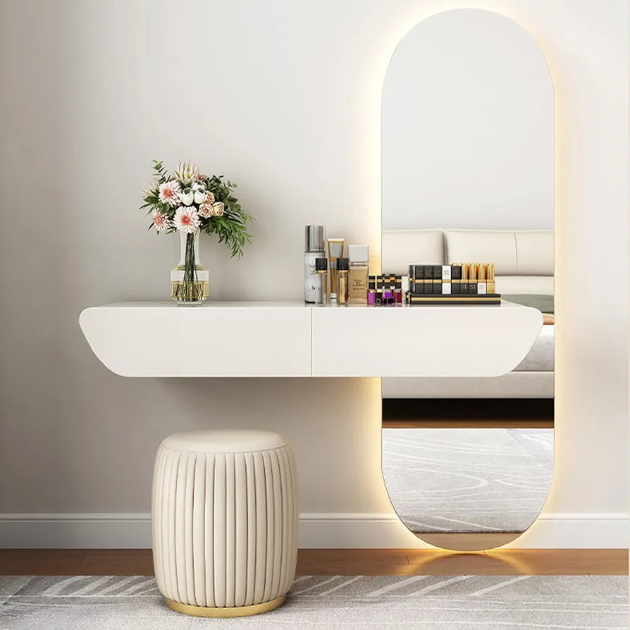 Gasper vanity desk with mirror