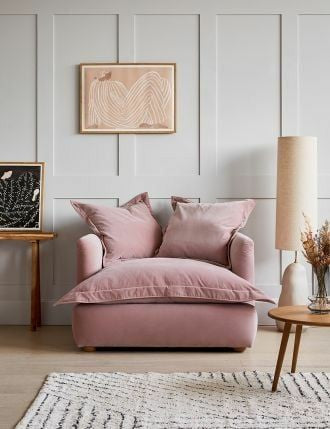 Rose & grey sofa