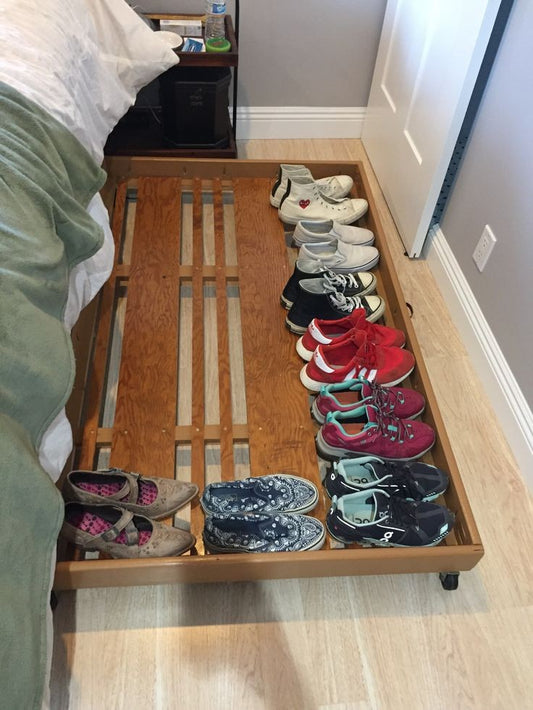 Underbed shoe rack